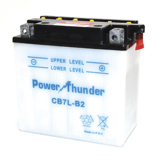 Power Thunder YB7L-B2 12V/8Ah Motorradbatterie (ohne Säure)