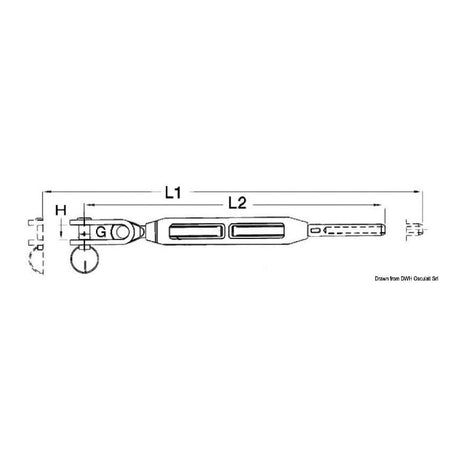 Osculati Tenditore per sartiame terminale a pressare acciaio inox 07.185.01 - AmerigoStore