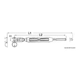 Osculati Tenditore per sartiame terminale a pressare acciaio inox 07.185.01 - AmerigoStore