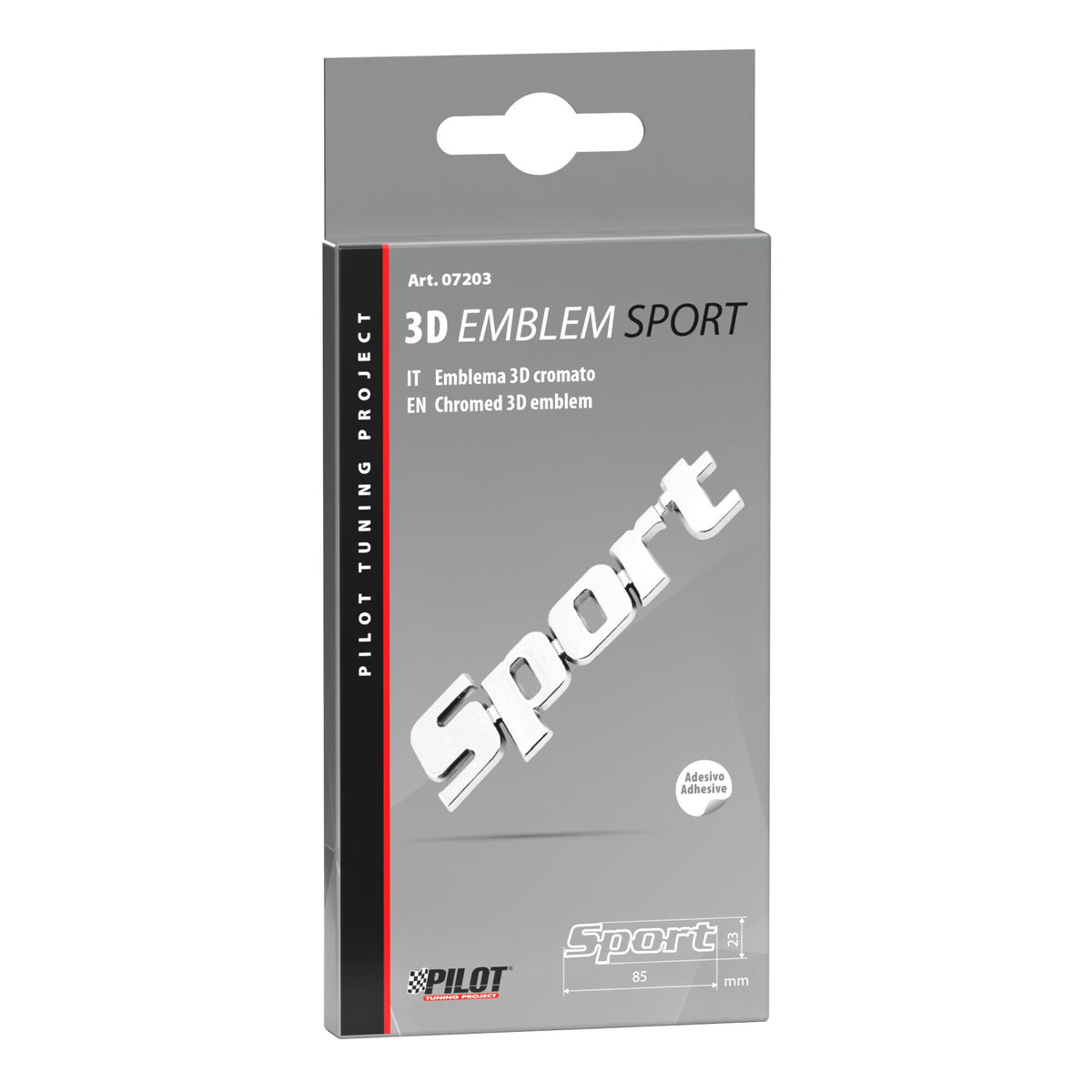 Pilot Emblema 3D cromato - Sport
