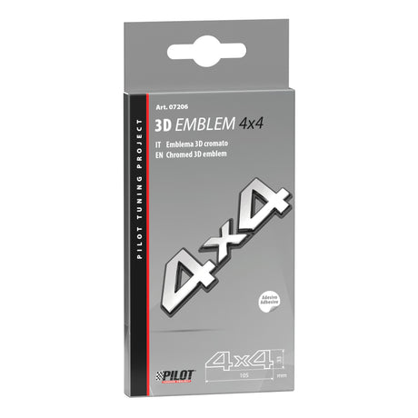 Pilot Emblema 3D cromato - 4x4