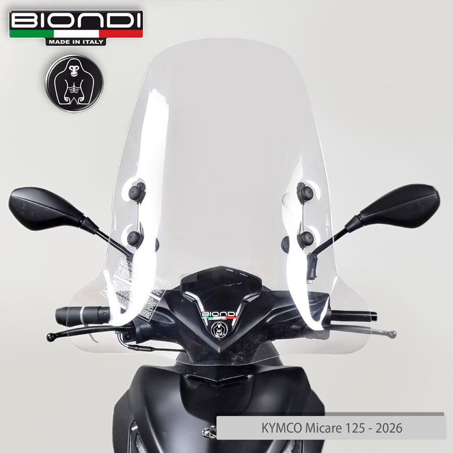 Biondi Parabrezza Pro Trasparente E-MAX 110S Elettrico 2009 - Completo di Attacchi