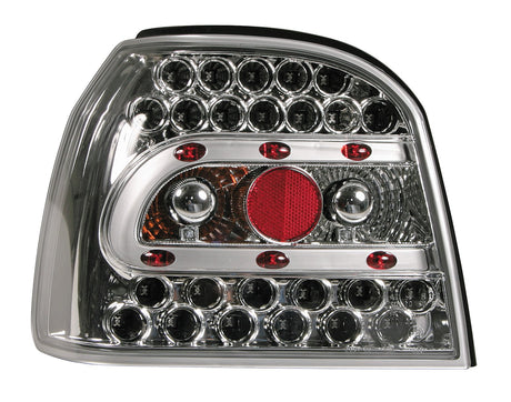 Pilot Coppia fanali posteriori LED - compatibile per VW Golf III (8/91-8/97) - Cromo
