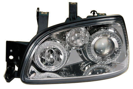 Pilot Coppia fanali anteriori Angel-Eyes - compatibile per Renault Clio (3/96-3/98) - Cromo