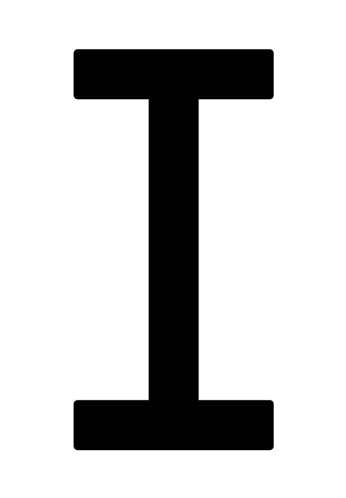 Cora Umschlag, 10 Klebebuchstaben „I“ für Wiederholungsplatte