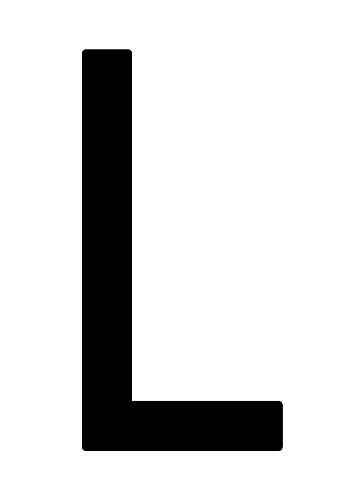 Sobre Cora 10 letras adhesivas ''L'' para placa repetidora
