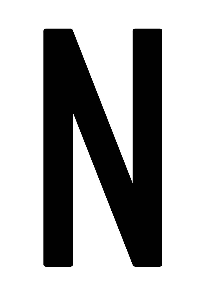 Cora-Umschlag mit 10 Klebebuchstaben „N“ für Wiederholungsplatte