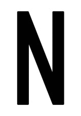 Cora-Umschlag mit 10 Klebebuchstaben „N“ für Wiederholungsplatte