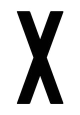 Cora Umschlag, 10 Klebebuchstaben „X“ für Wiederholungsplatte