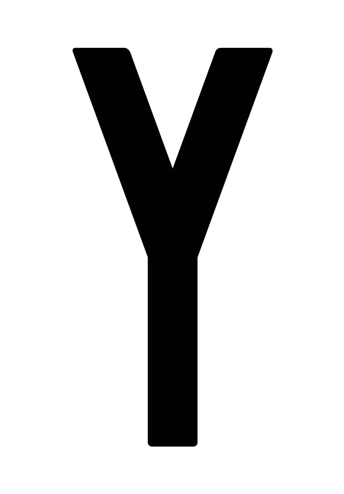 Sobre Cora 10 letras adhesivas ''Y'' para placa repetidora