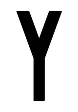 Sobre Cora 10 letras adhesivas ''Y'' para placa repetidora