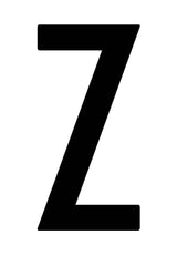 Sobre Cora de 10 letras adhesivas "Z" para placa repetidora
