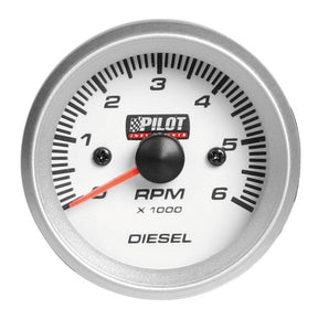 Pilot Contagiri diesel 0-6000 RPM -  2 (52 mm) - Blue-Light - 4/6/8 cilindri