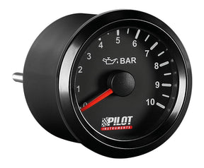 Pilot Black Analogue Gauge Series, Pressione olio -  2 (52 mm)