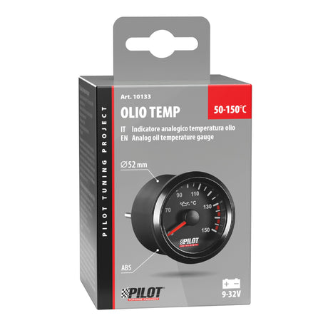 Pilot Black Analogue Gauge Series, Temperatura olio -  2 (52 mm)