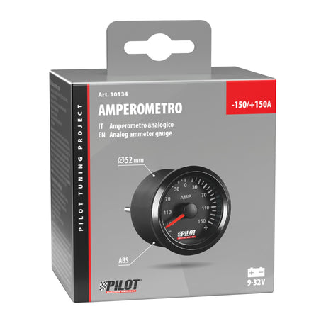 Pilot Black Analogue Gauge Series, Amperometro -  2 (52 mm)