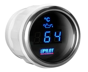 Pilot Black Digital Gauge Series, Temperatura Olio -  2 (52 mm)
