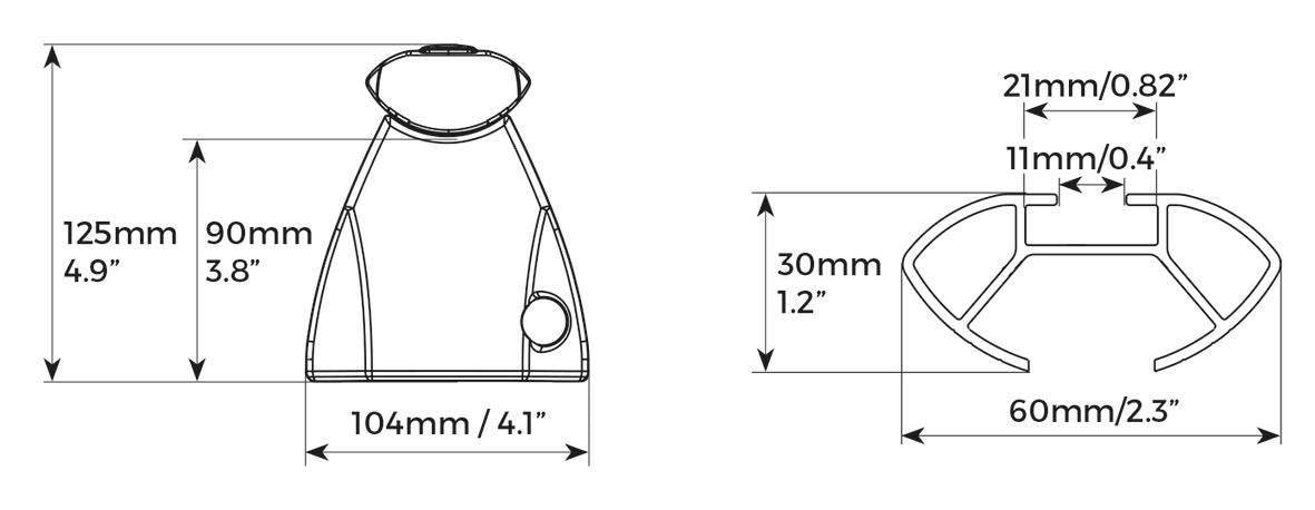 Baca de techo Cora DeltaAlu plateada M con patas