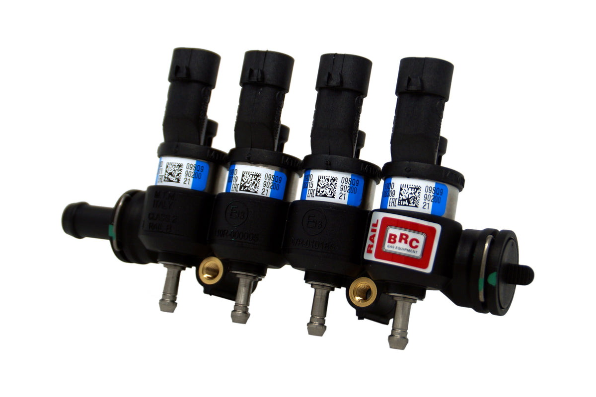 BRC rail iniettore 4 cilindri IN03 MY09 blu (plastic)