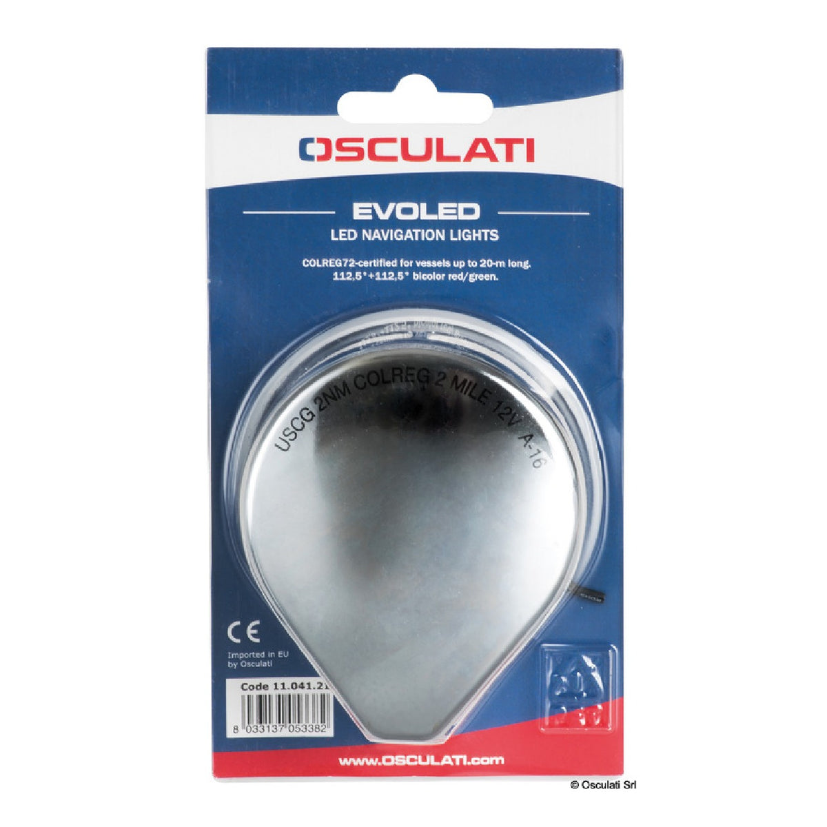 Osculati Luci di via Evoled a LED basso consumo in acciaio inox per fissaggio su piano 11.041.21