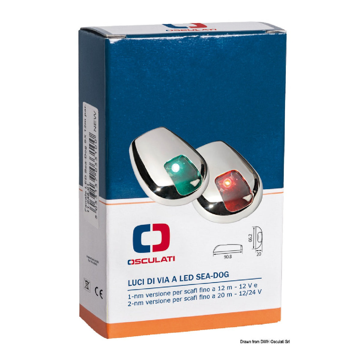 Osculati Luce di via a LED Sea-Dog in acciaio inox parete 11.048 11.048.01