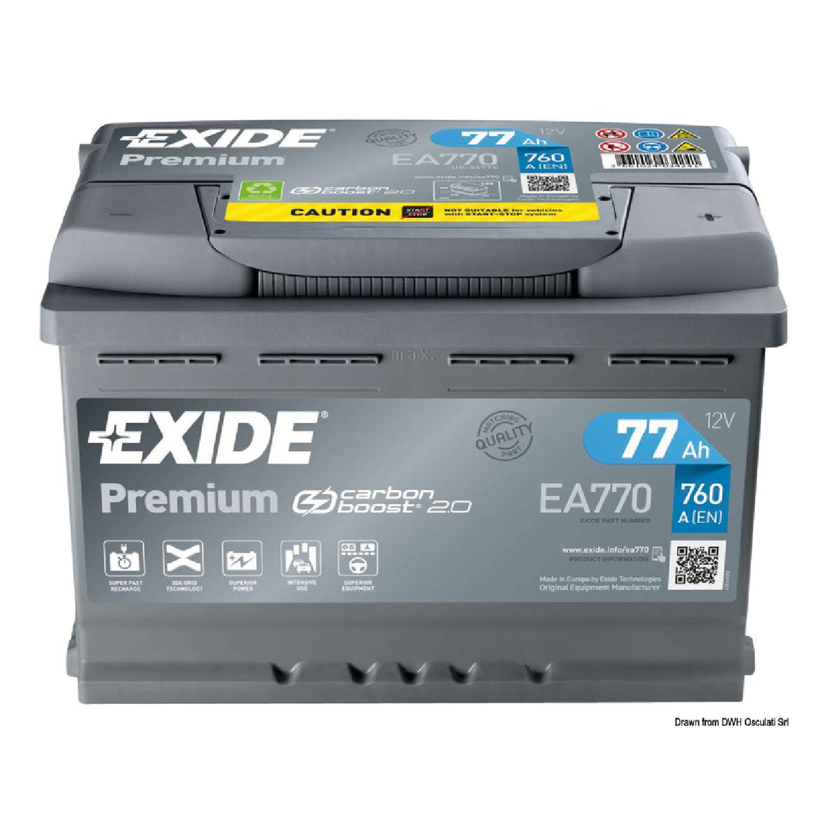 Exide Technologies Batterie EXIDE Premium per avviamento e servizi di bordo