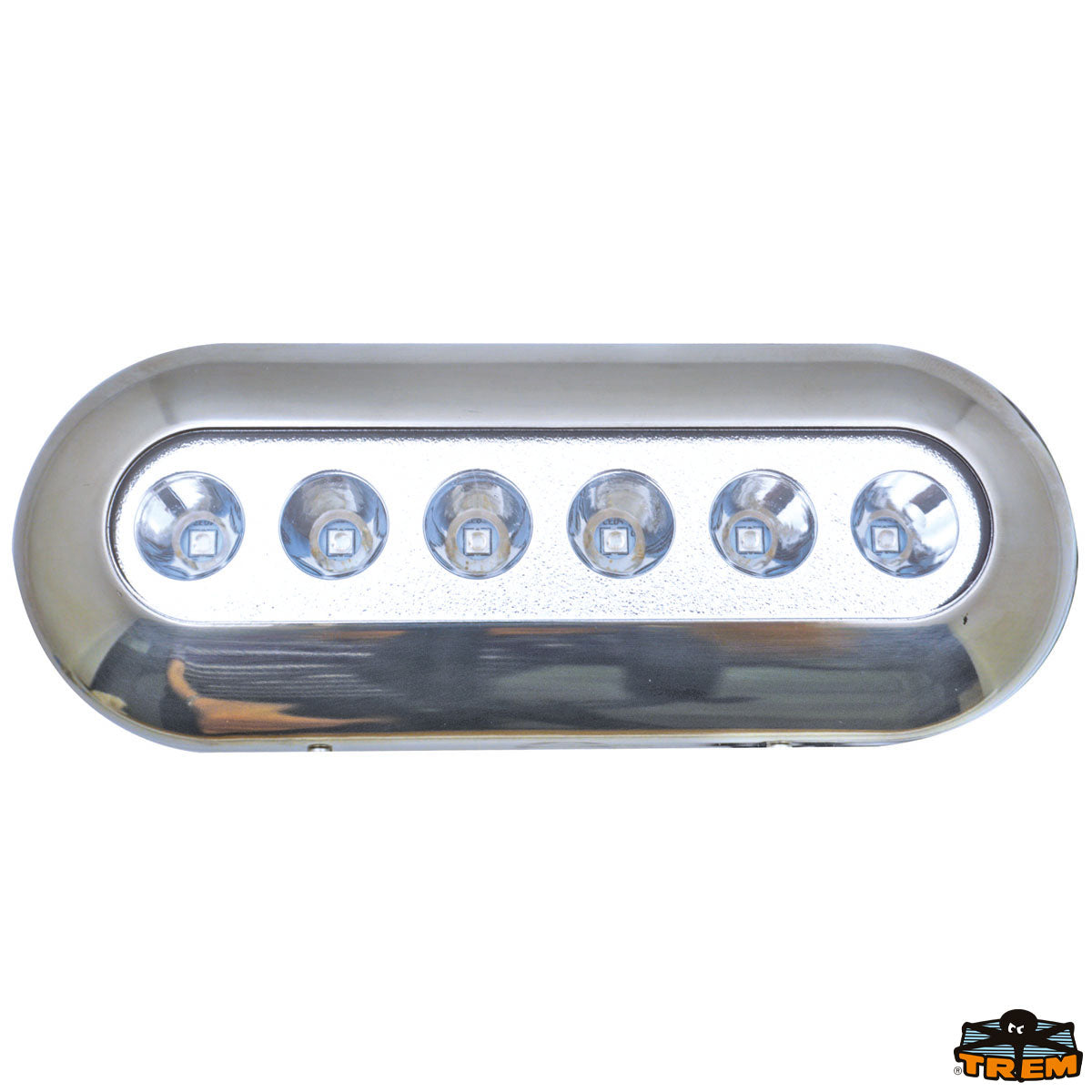 Foco de luz subacuática LED ovalado 160x59 mm 11,2 W para cubierta y casco