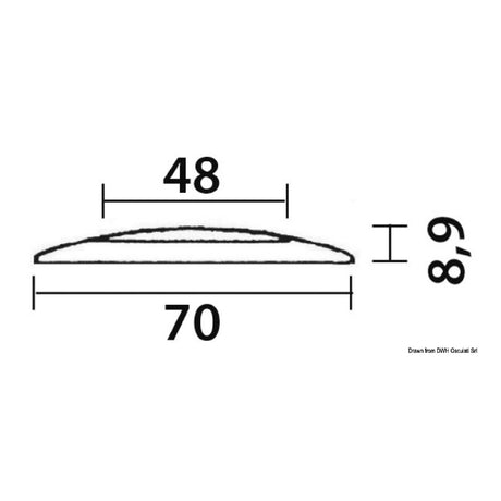 Osculati Luce di cortesia rotonda ghiera inox 6 LED blu 13.179.53 - AmerigoStore