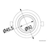 Osculati Verstellbare Deckenleuchte, weißes LED-Licht 4W 13.437.21