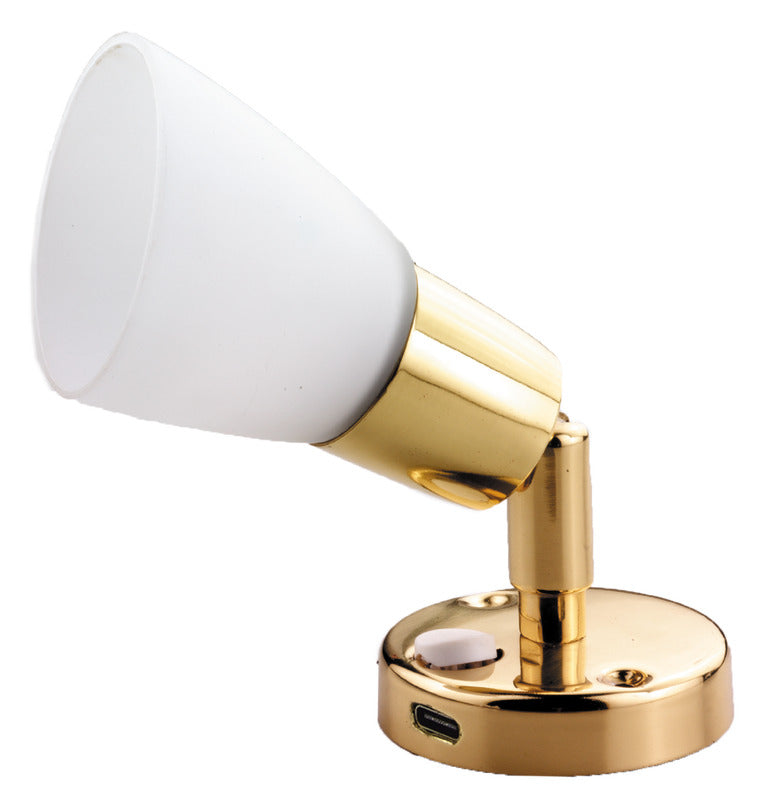 Osculati LED-Messingstrahler mit USB-C-Anschluss und Schalter 13.438.93