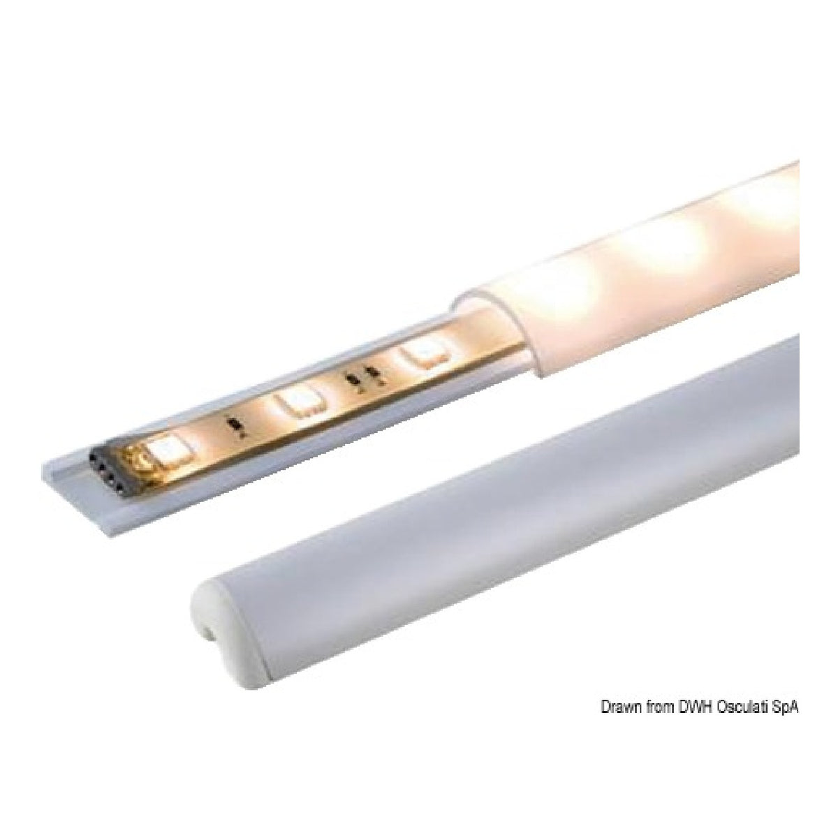 Batsystem Profilo per strisce LED 1000 mm