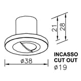 Auroled LED-Einbauleuchte, 8,2 Lumen, kaltweiß