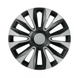 Cubreruedas Pilot de 4 piezas - Tech-One Avalone, pintado en plata y negro - 15" 