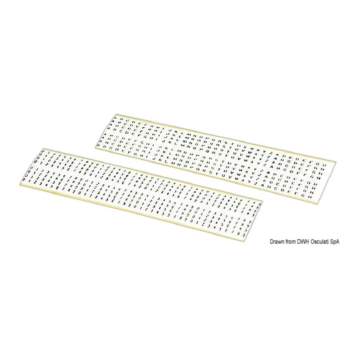 Osculati Numeri e lettere autoadesive neri su fondo bianco da 3 mm 14.148.01