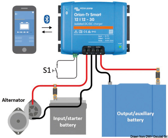 Victron Energy Convertitore di tensione VICTRON DC/DC e caricabatteria Orion-Tr Smart con isolamento galvanico e connessione Bluetooth