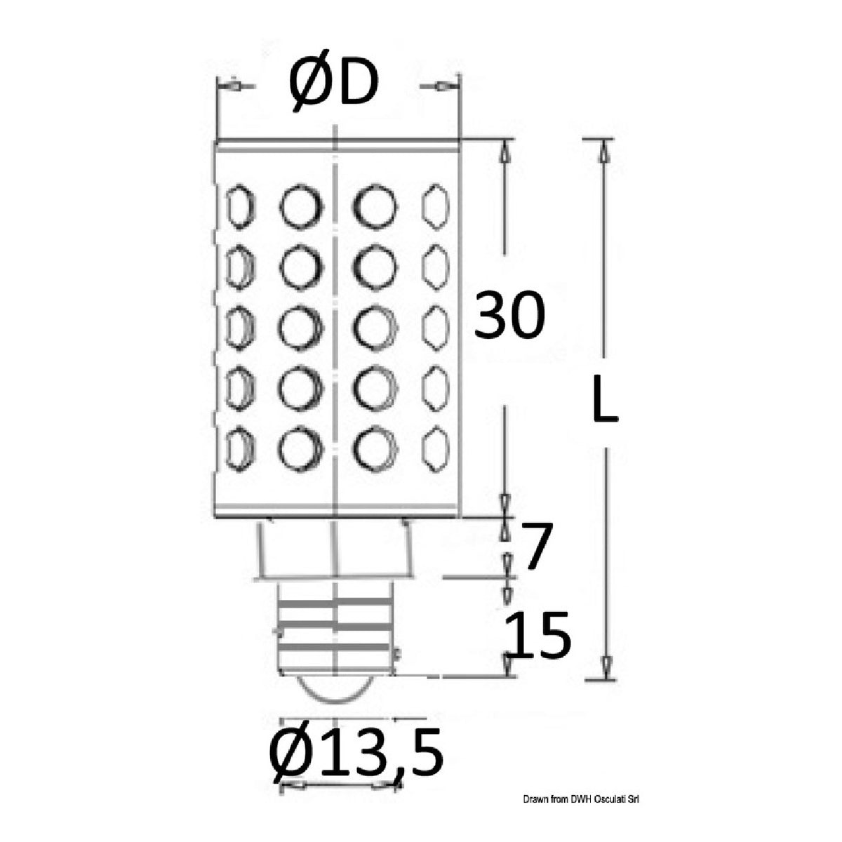 Bombilla LED SMD Osculati con casquillo E14 14.443.10