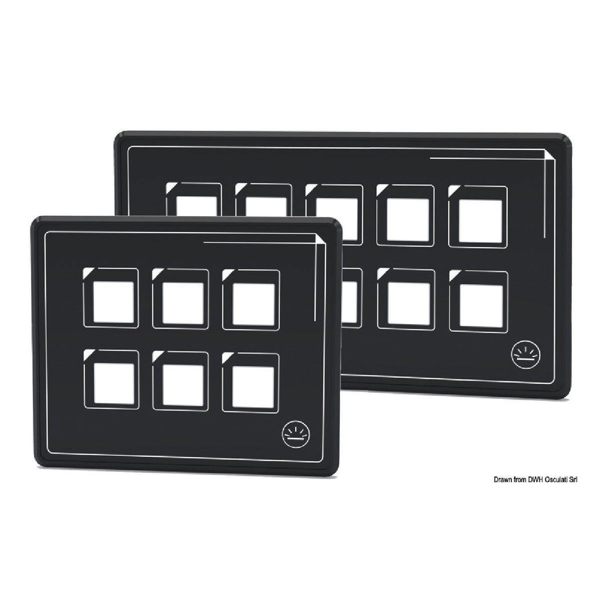 Cuadro eléctrico táctil ultrafino Osculati compuesto por panel + cable USB + Control Box 14.690.07