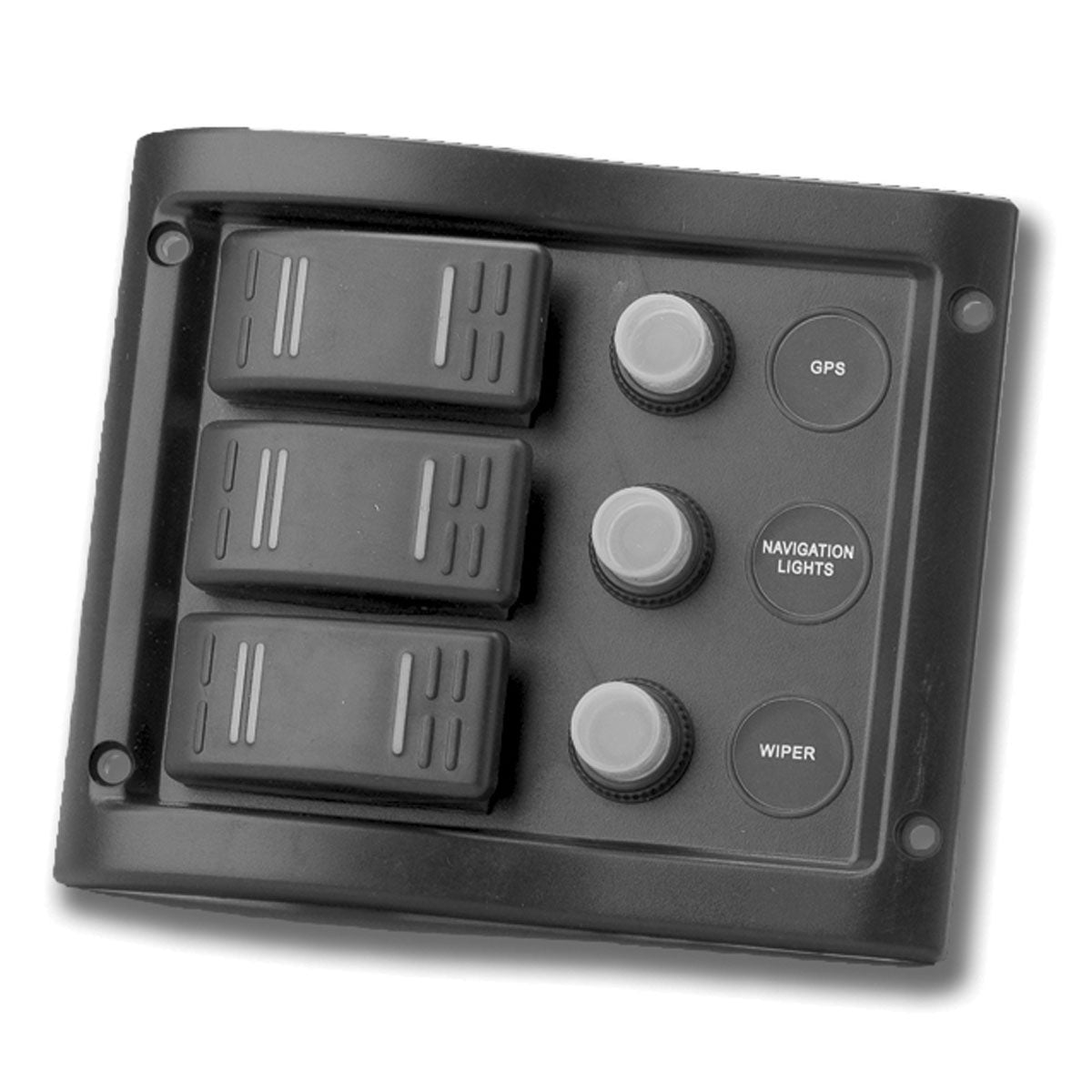 Trem 3-Schalter-Elektroverteiler schwarz