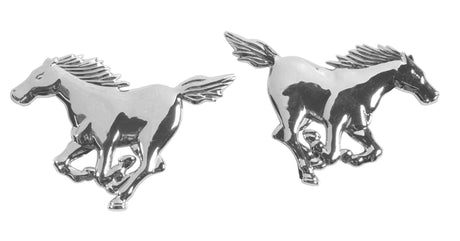 Pilot Emblema 3D cromato - 2 Horses