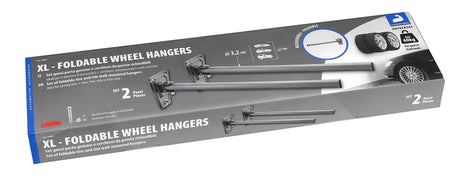 Lampa Set 2 ganci porta gomme e cerchioni da parete richiudibili 15969