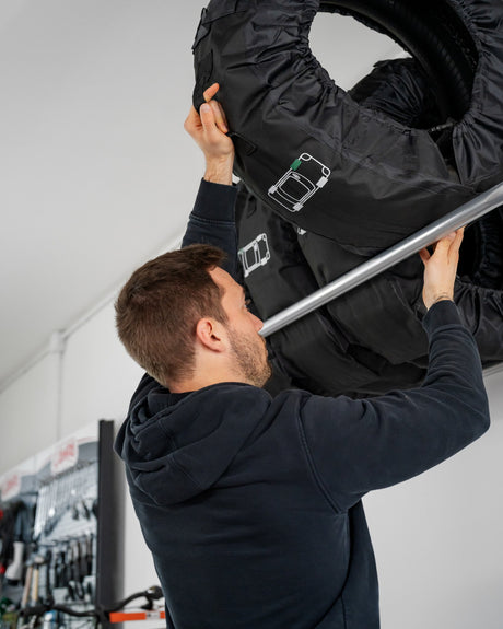 Lampa XL foldable rack, supporto porta gomme e cerchioni da parete richiudibile 15971
