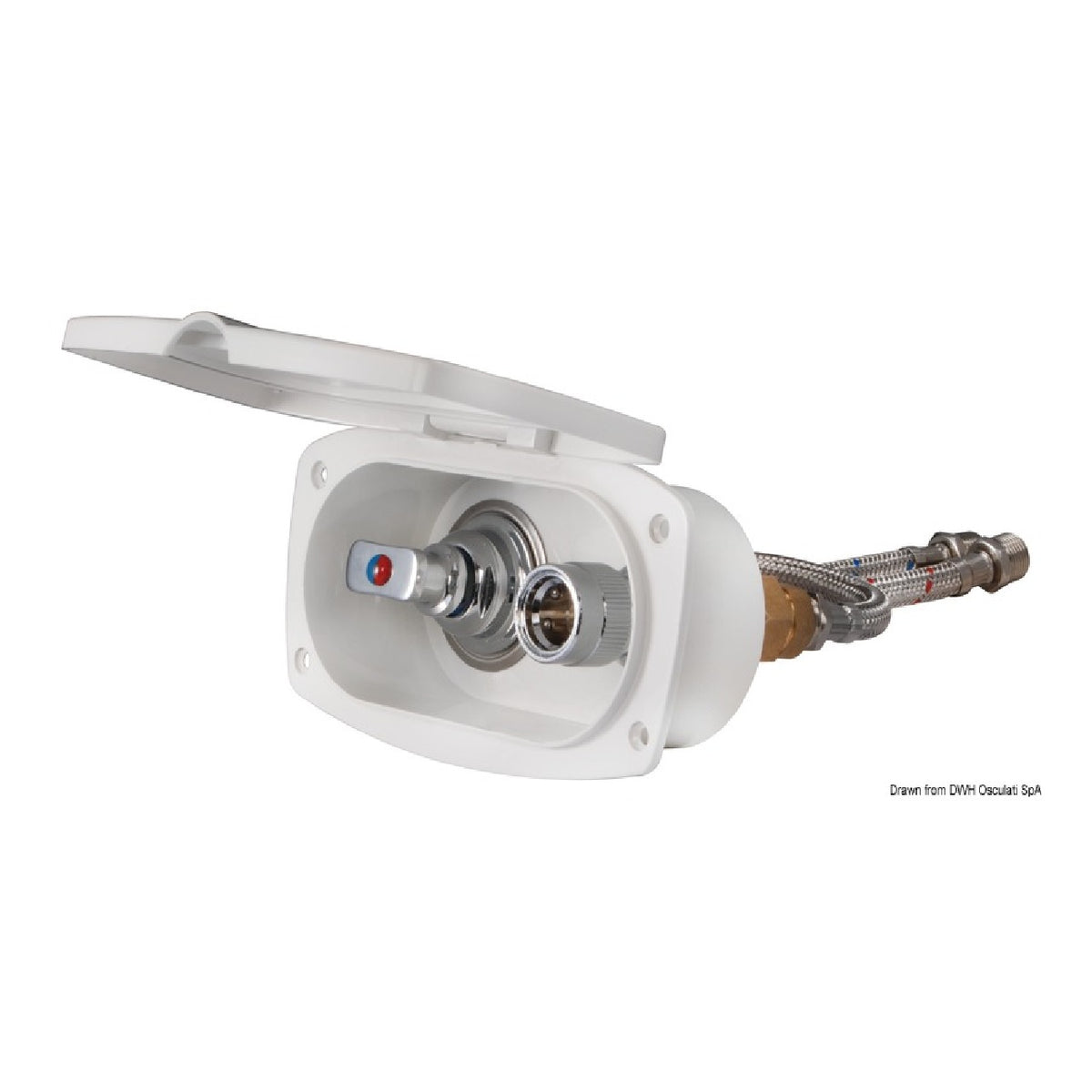 Osculati Prese acqua - innesto banchina New Edge con miscelatore acqua calda/fredda