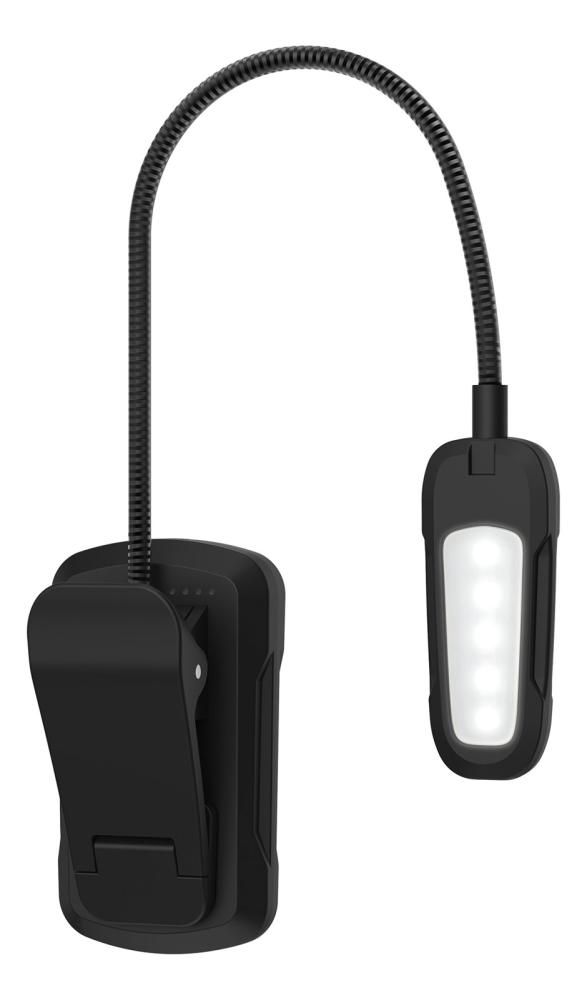 Lámpara de clip universal Ansmann de 9 LED y 3 colores con regulador de intensidad