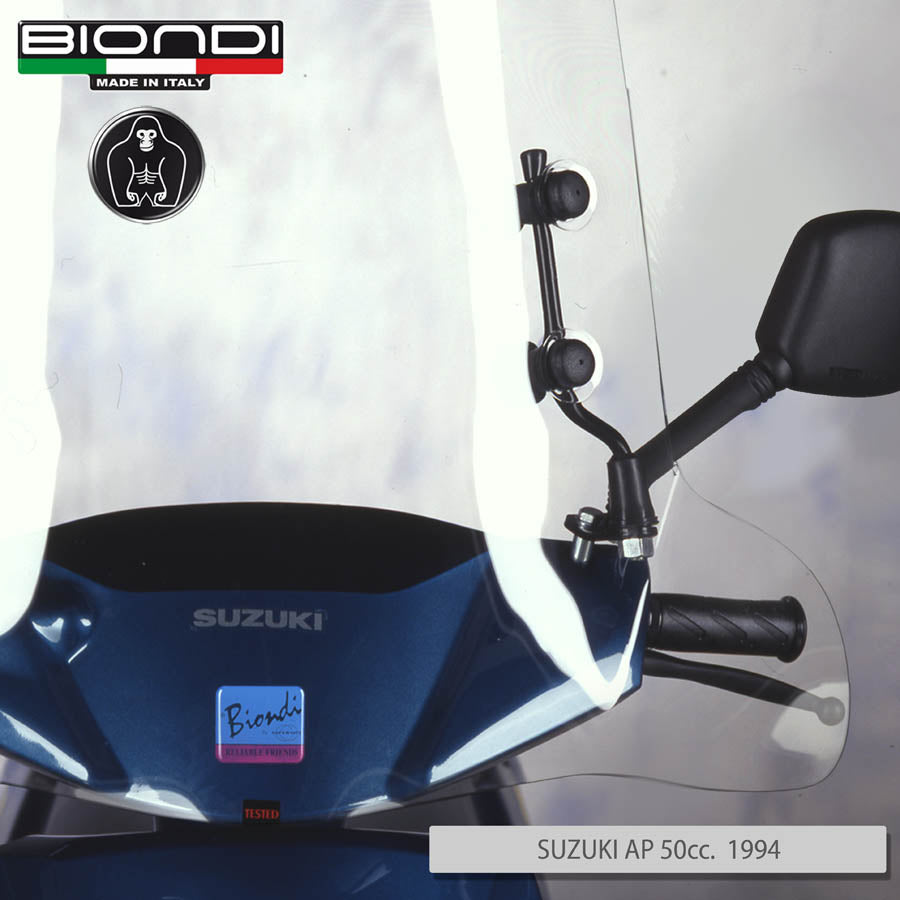 Biondi Parabrezza Pro Suzuki AP 50 1994 Trasparente con Attacchi