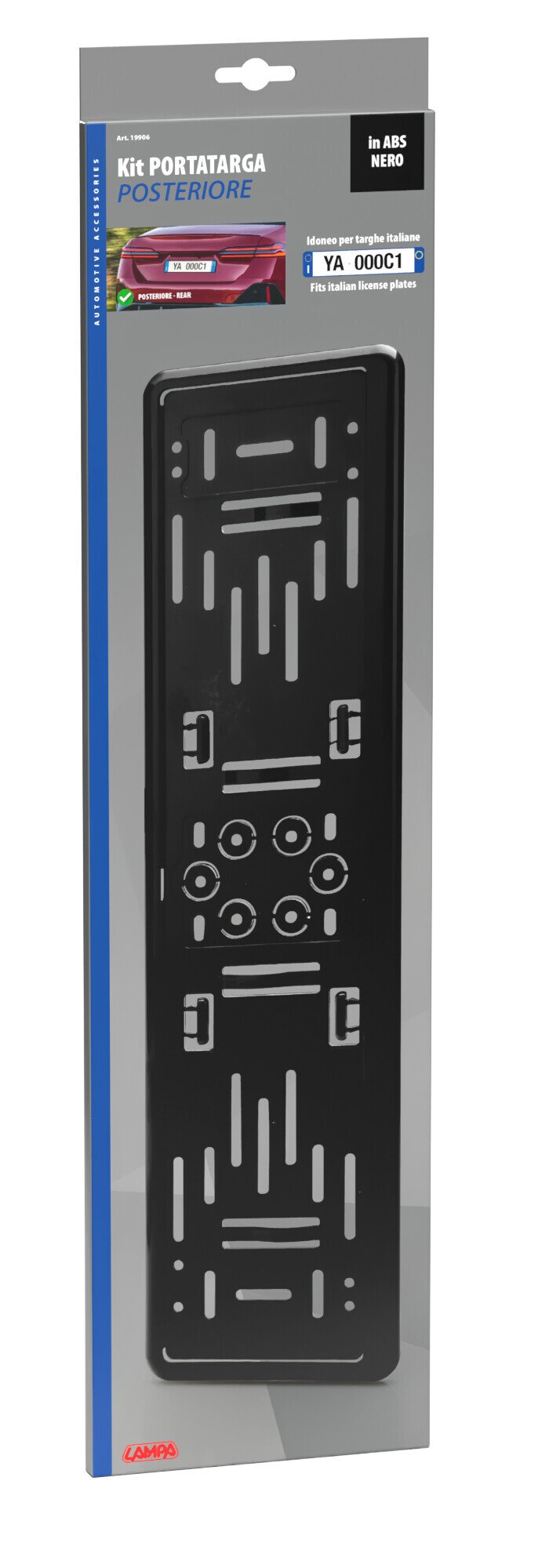 Lampa Portatarga posteriore in ABS - Nero 19906