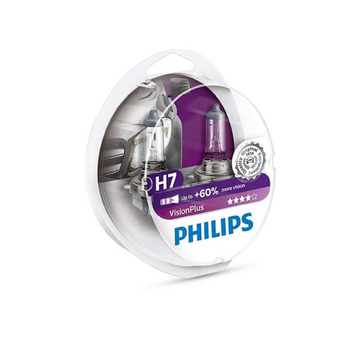 Philips Set 2 Lampadine di ricambio H7 VISION PLUS - 12V 55W