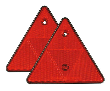 Lampa Euro-Norm catarifrangenti triangolari - 150x130 mm - Rosso 20542