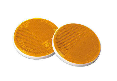 Lampa Euro-Norm, catarifrangenti rotondi -  65 mm - Arancio 20545