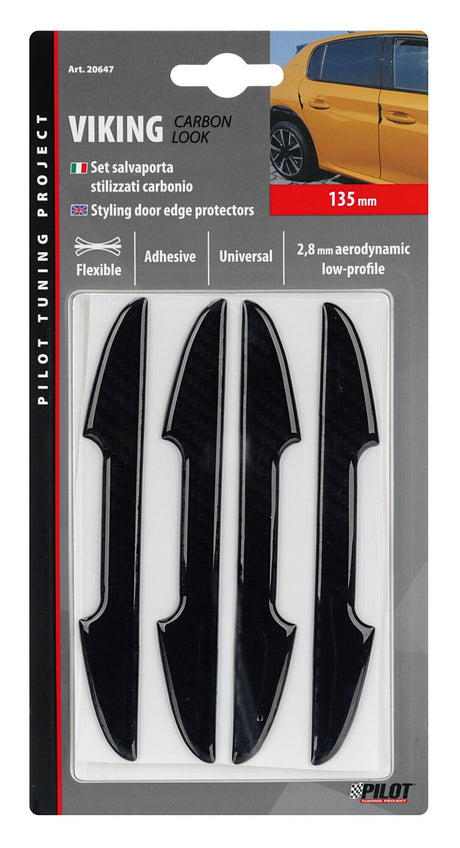 Pilot Viking, set 4 salvaporta adesivi - Carbon Look