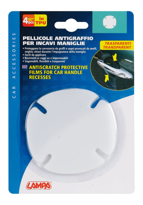 Lampa Pellicole antigraffio per incavi maniglie, set 4 pz - 8,8x8 cm 20804